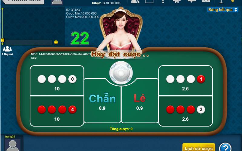 Hướng dẫn đặt cược bàn chơi xóc đĩa online