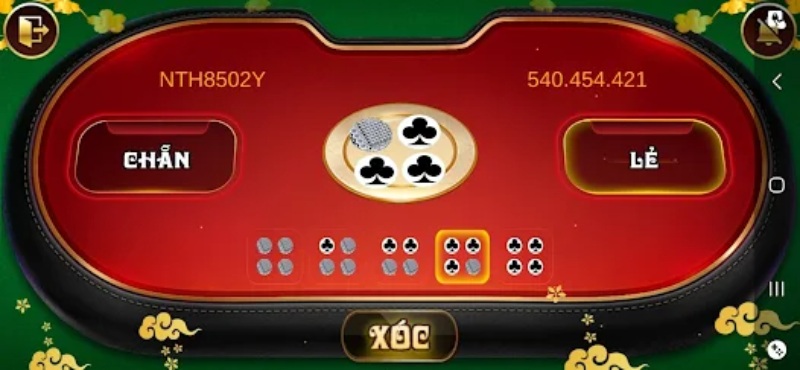 Các cửa cược tại game xóc đĩa